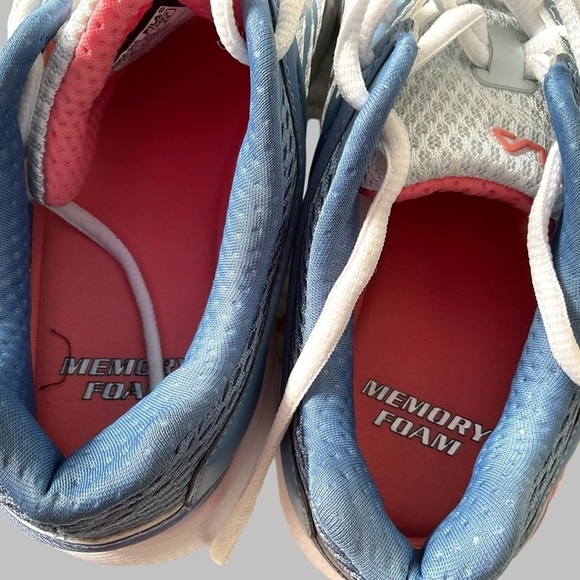 Fila USA Memory Blue White Sneaker 7 Women Comfort Running Casual Athleisure - Picture 8 of 9